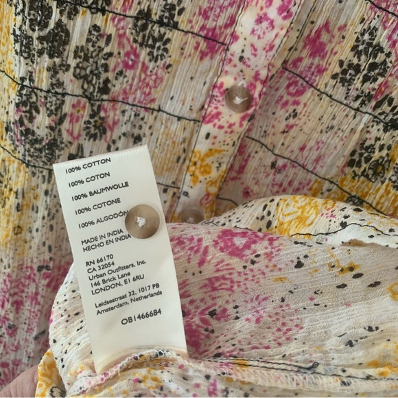 Women M Anthro PILCRO and the letterpress Splatter Button Down Smock Top Relaxed - Picture 8 of 14